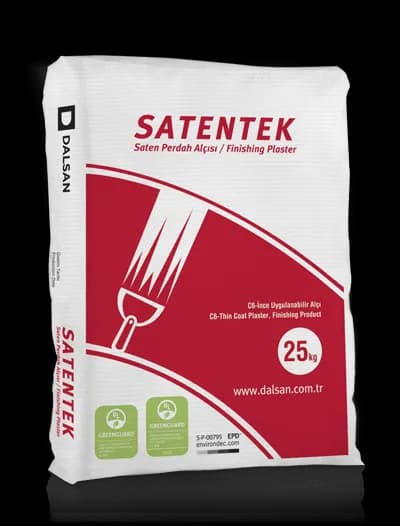 Dalsan saten alçı 25 kg — perdah ve son kat alçı